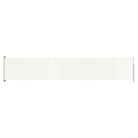Tuinscherm uittrekbaar 117x600 cm crèmekleurig 2