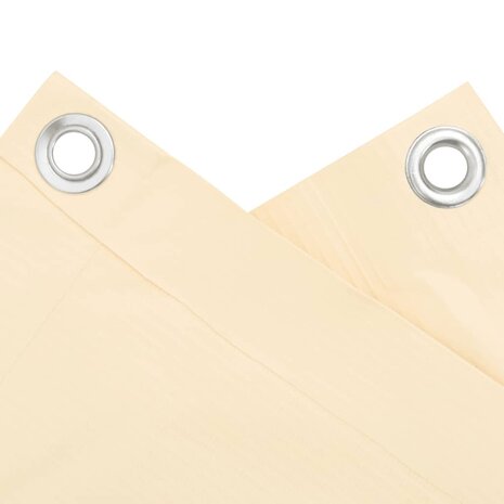 Balkonscherm 600x90 cm PVC crèmekleurig 4