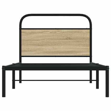 Bedframe zonder matras bewerkt hout sonoma eikenkleur 90x190 cm 4