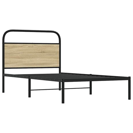 Bedframe zonder matras bewerkt hout sonoma eikenkleur 90x190 cm 5