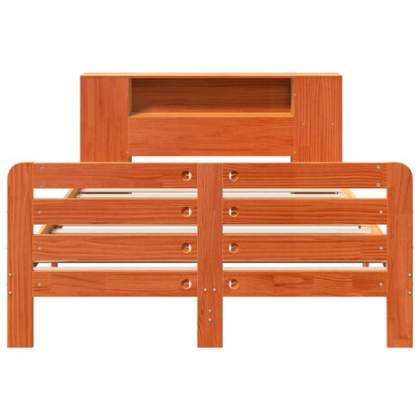 Bed met matras massief grenenhout wasbruin 140x190 cm 4
