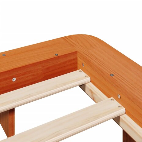 Bed met matras massief grenenhout wasbruin 140x190 cm 7