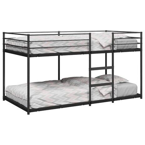 Stapelbed zonder matras 75x190 cm staal zwart 1