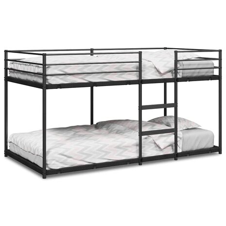 Stapelbed zonder matras 90x190 cm staal zwart 2