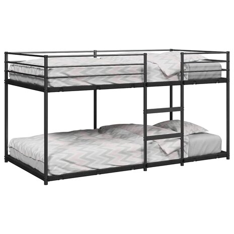 Stapelbed zonder matras 100x190 cm staal zwart 1