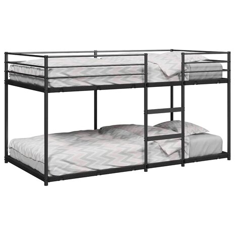 Stapelbed zonder matras 107x203 cm staal zwart 1