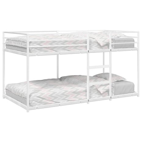 Stapelbed zonder matras 75x190 cm staal wit 1
