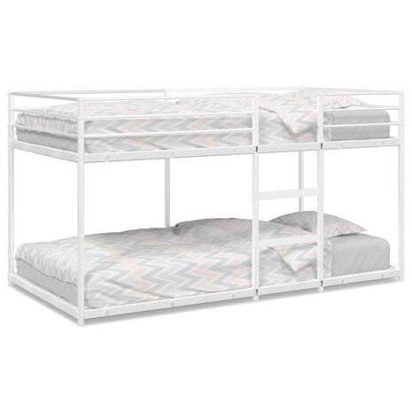 Stapelbed zonder matras 75x190 cm staal wit 2