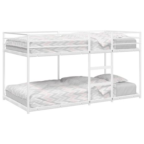 Stapelbed zonder matras 100x190 cm staal wit 1