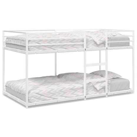 Stapelbed zonder matras 100x190 cm staal wit 2