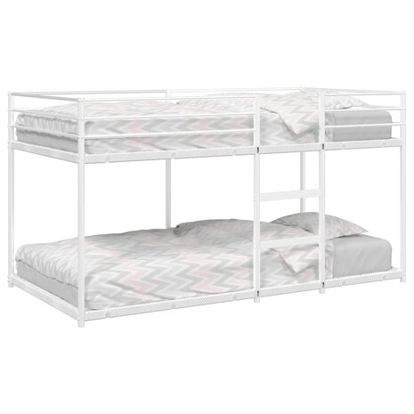 Stapelbed zonder matras 100x200 cm staal wit 1