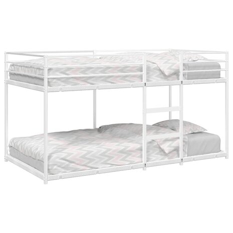 Stapelbed zonder matras 107x203 cm staal wit 1