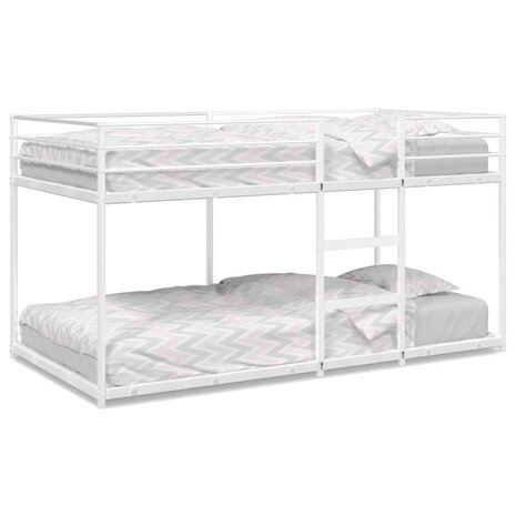 Stapelbed zonder matras 107x203 cm staal wit 2