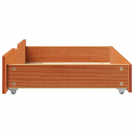 Bedlades 2 st 80x55x17 massief grenenhout wasbruin 5
