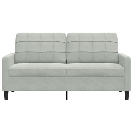 Tweezitsbank 140 cm fluweel lichtgrijs 4