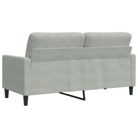 Tweezitsbank 140 cm fluweel lichtgrijs 6