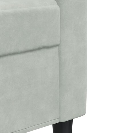 Tweezitsbank 140 cm fluweel lichtgrijs 7