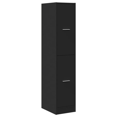 Apothekerskast 30x41x144,5 cm bewerkt hout zwart 3