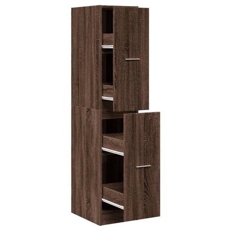 Apothekerskast 30x41x144,5 cm bewerkt hout bruin eikenkleurig 2
