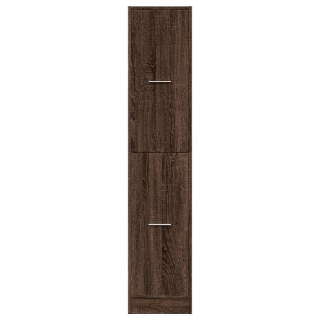 Apothekerskast 30x41x144,5 cm bewerkt hout bruin eikenkleurig 5