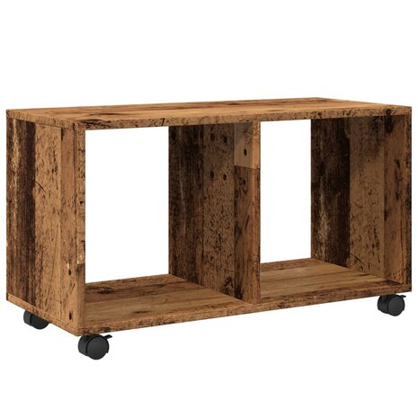 Rolkast 72x33x42,5 cm bewerkt hout oud houtkleurig 2