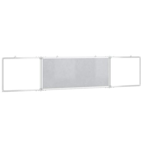 Whiteboard magnetisch inklapbaar 200x40x1,7 cm aluminium 4