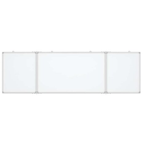 Whiteboard magnetisch inklapbaar 200x60x1,7 cm aluminium 3