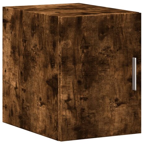 Opbergkast smal 30x42,5x225 cm bewerkt hout gerookt eikenkleur 5