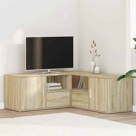 Hoekkast 200x40x45 cm bewerkt hout sonoma eikenkleurig 1