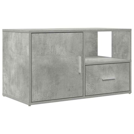 Hoekkast 200x40x45 cm bewerkt hout betongrijs 6