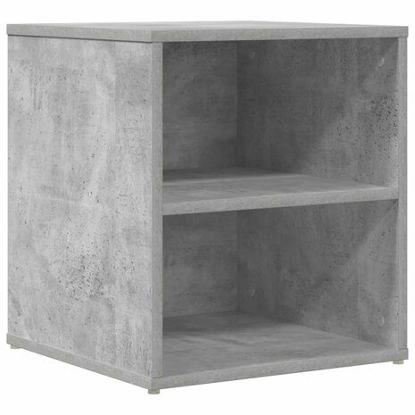 Hoekkast 200x40x45 cm bewerkt hout betongrijs 7