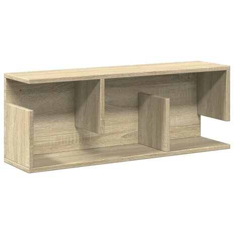 Wandkast 80x20x30 cm bewerkt hout sonoma eikenkleurig 2