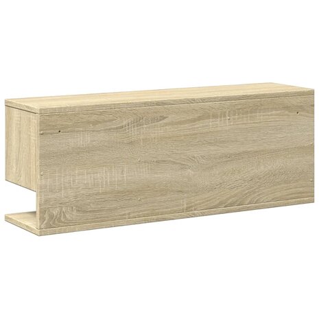 Wandkast 80x20x30 cm bewerkt hout sonoma eikenkleurig 6