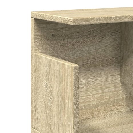 Wandkast 80x20x30 cm bewerkt hout sonoma eikenkleurig 7