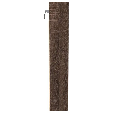 Vitrinekast 100x8,5x50 cm bewerkt hout bruin eikenkleurig 5
