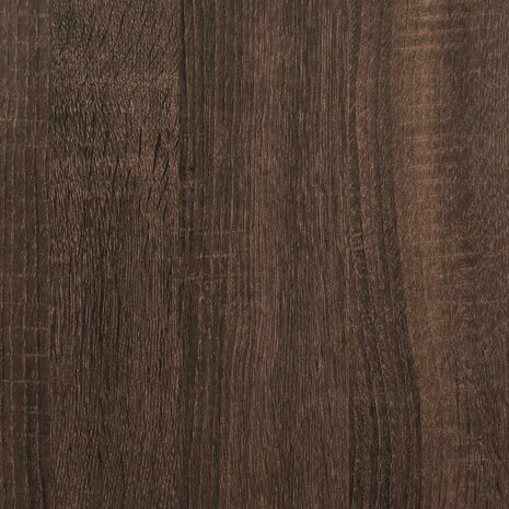 Vitrinekast 100x8,5x50 cm bewerkt hout bruin eikenkleurig 9