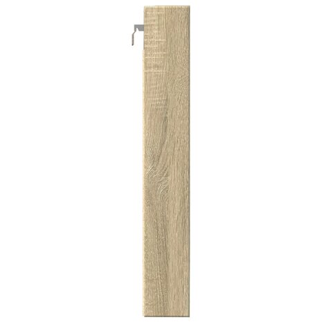Vitrinekast 80x8,5x58 cm bewerkt hout sonoma eikenkleurig 5