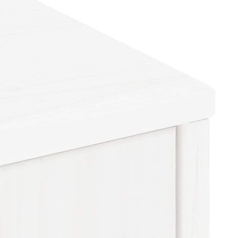 Bijzetkast met lades ODDA wit 40x24x79 cm massief grenenhout 9
