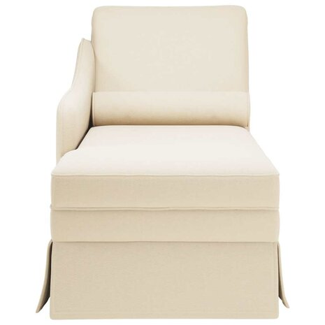 Chaise longue met bolster en rechterarmleuning linnen 4