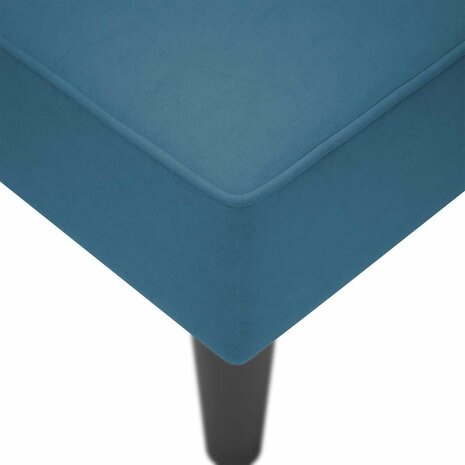 Chaise longue met rechterarmleuning fluweel blauw 7