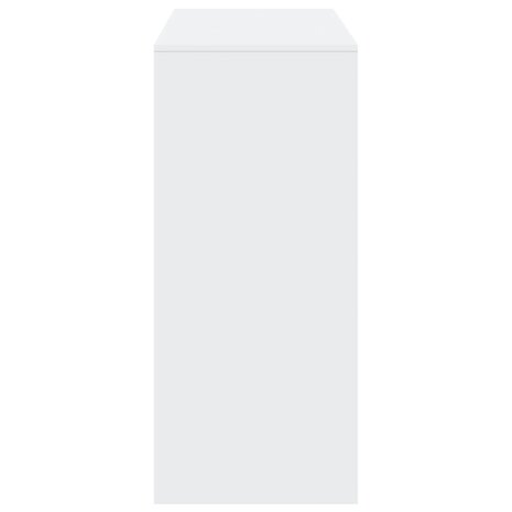 Bartafel met schap 124x46x103,5 cm bewerkt hout wit 5