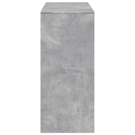 Bartafel met schap 124x46x103,5 cm bewerkt hout betongrijs 5