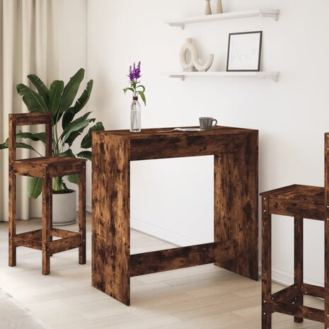 Bartafel 102x50x103,5 cm bewerkt hout gerookt eikenkleur 3