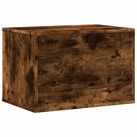 Kattenbakkast 60x40x40 cm bewerkt hout gerookt eikenkleurig 7