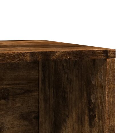 Kattenbakkast 60x40x40 cm bewerkt hout gerookt eikenkleurig 9