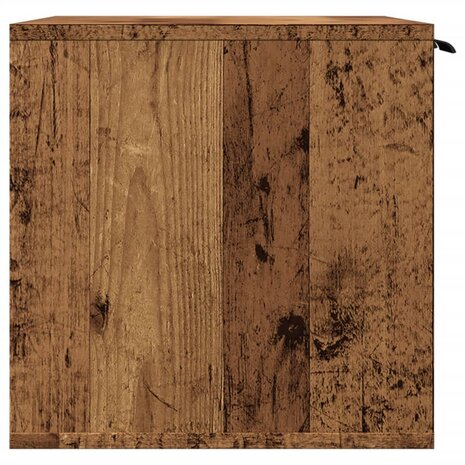 Kattenbakkast 60x40x40 cm bewerkt hout oud houtkleurig 6