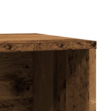 Kattenbakkast 60x40x40 cm bewerkt hout oud houtkleurig 9