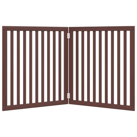 Hondenhek inklapbaar 2 panelen 160 cm populierenhout bruin 4