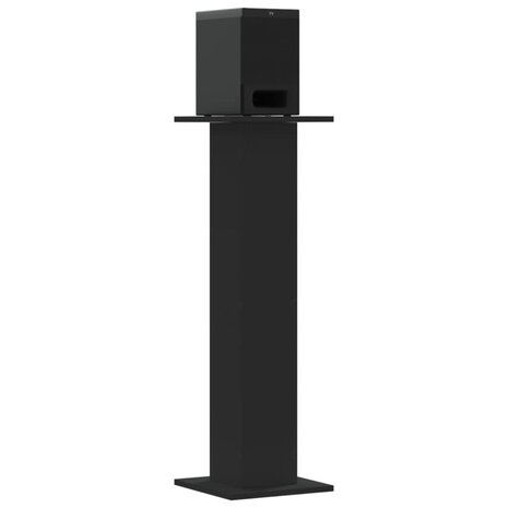 Speakerstandaards 2 st 30x30x95 cm bewerkt hout zwart 3