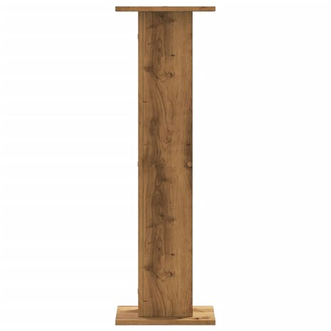 Speakerstandaards 2 st 30x30x95 cm hout artisanaal eikenkleurig 5